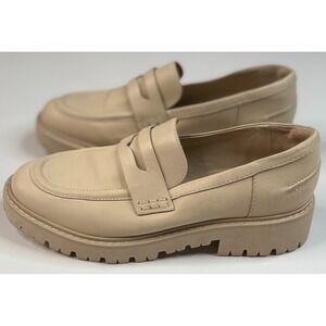 Schutz‎ Christie Weekend Women's Leather Eggshell Loafers Size 8.5B